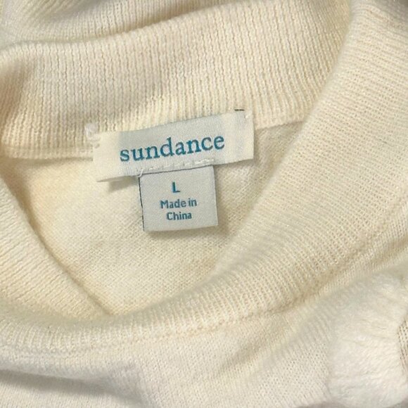 Sundance Women’s Sweater Bridgette Wool Blend Embroidered Floral Cream Large - Picture 6 of 6